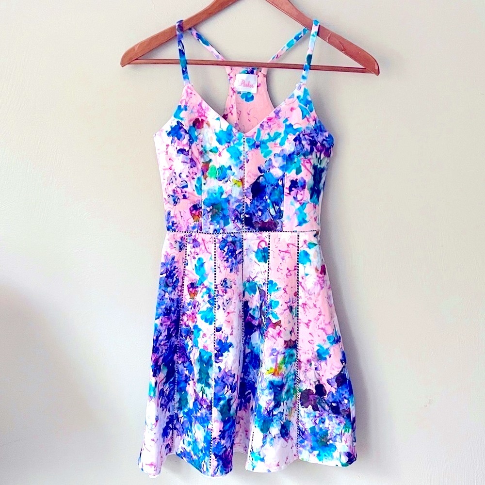 Parker watercolor floral dress